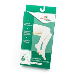 Компрессионные чулки Технологии здоровья  профилактика 15-20 mmHg , S, Белый