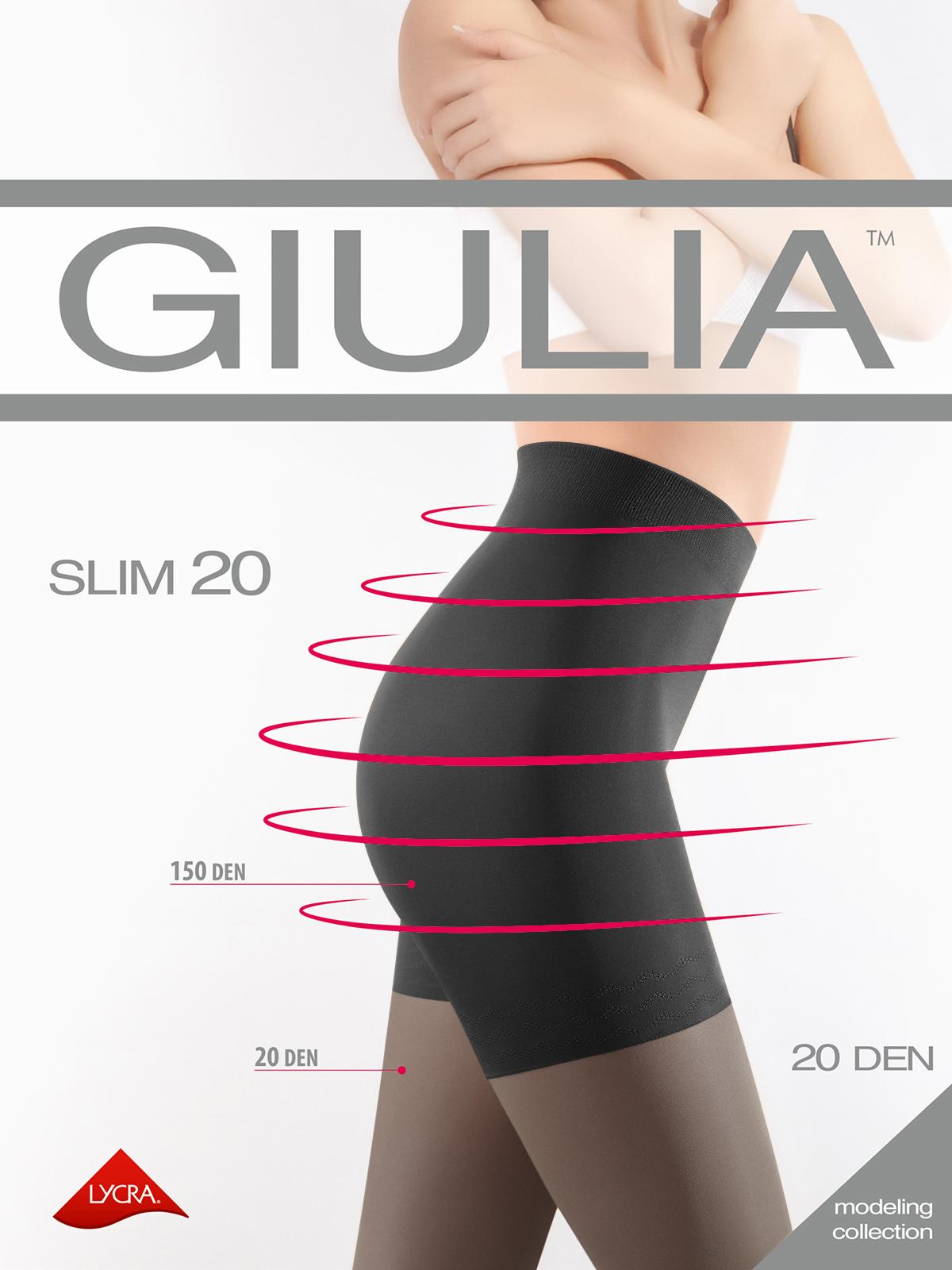 Колготки Giulia  Giulia slim 20 den, 4, Черный